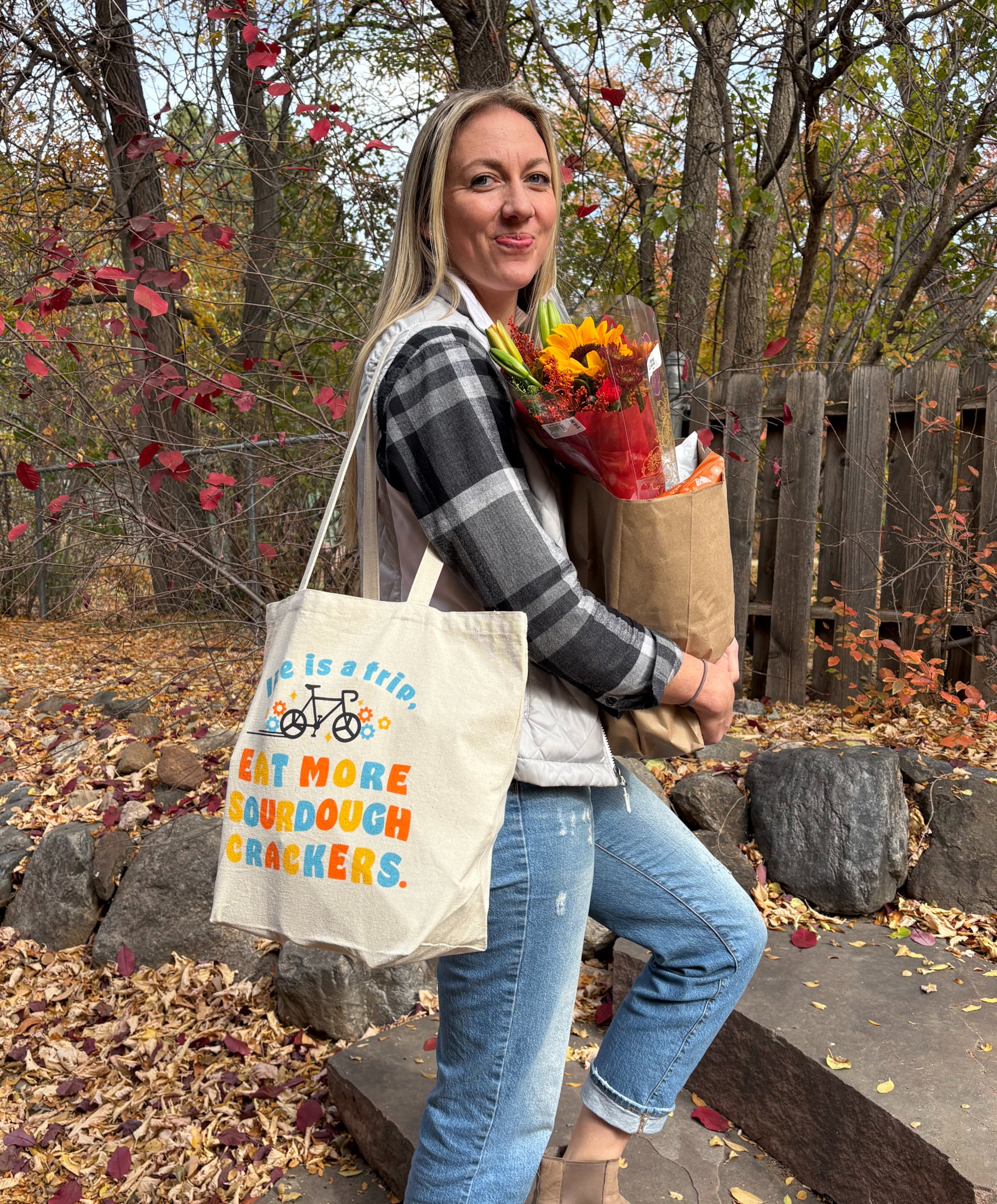 "Eat More Sourdough Crackers" Tote image 0